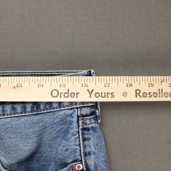 Levis 505 Regular Fit Jeans Mens 34x30 Light Wash Straight Leg - Picture 3 of 12